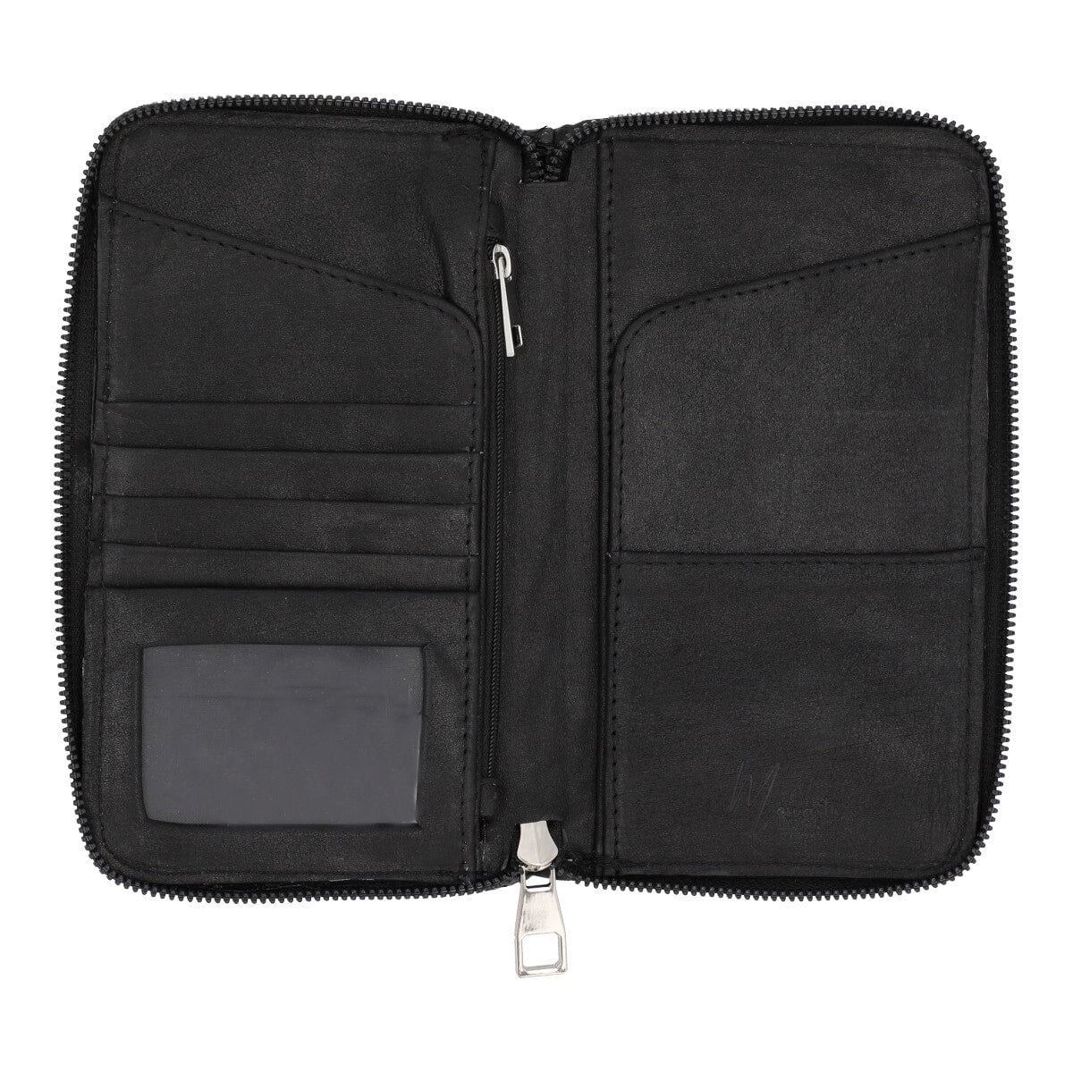 MOSVARTI Bolsos, billeteras y estuches Cartera de Cuero Auténtico con Piel Krakelada Mod #1