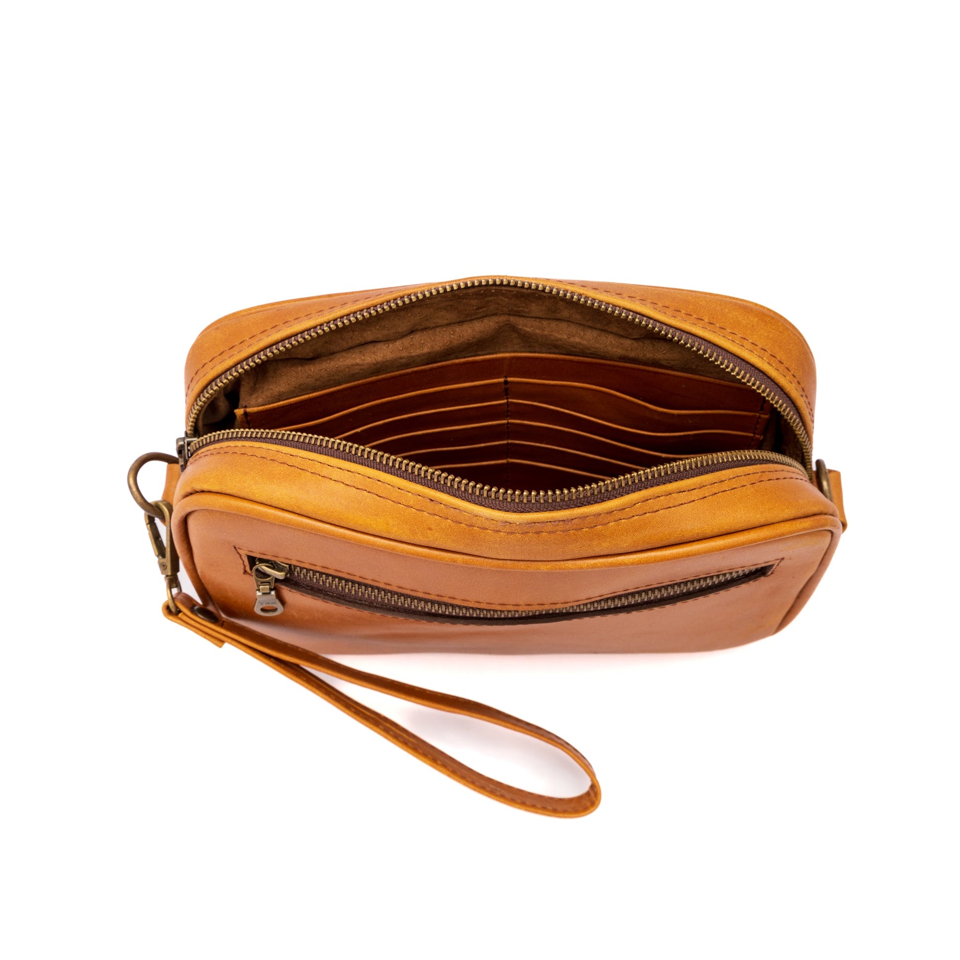 MOSVARTI Bolsos, billeteras y estuches Documentera Caballero En Piel Mod. Suiza (Pull Miel)