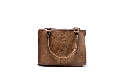 MOSVARTI Bolsos Bolso Modelo Birkin Sensations Grietas Café