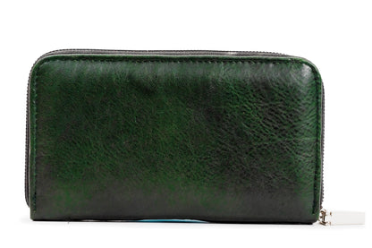 MOSVARTI Cartera para Dama en Piel Genuina de 🐍 (Verde)