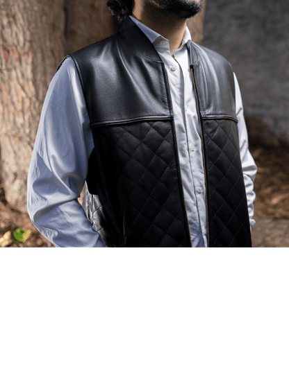 MOSVARTI chaleco Chaleco bordado Moderno y Elegante Mod Zeus (Negro)