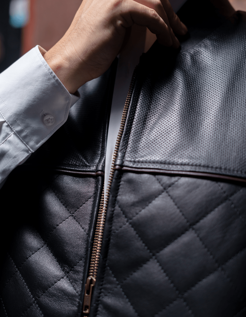 MOSVARTI chaleco Chaleco bordado Moderno y Elegante Mod Zeus (Negro)