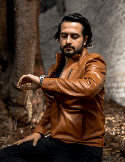 MOSVARTI chamarra chamarra modelo Ares color miel