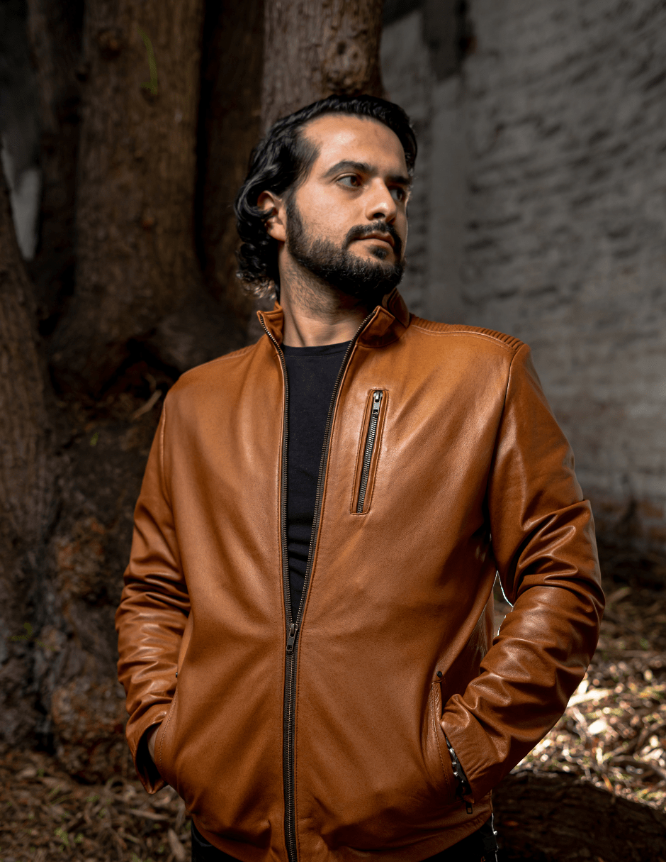 MOSVARTI chamarra chamarra modelo Ares color miel