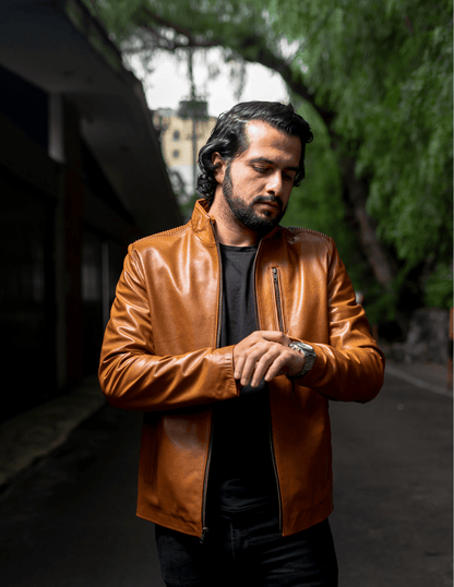 MOSVARTI chamarra chamarra modelo Ares color miel