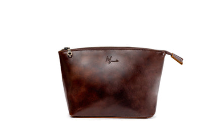 MOSVARTI Cosmetiquera 100% Piel Neceser Dama Para Accs. Berlin (Pull up Roble))