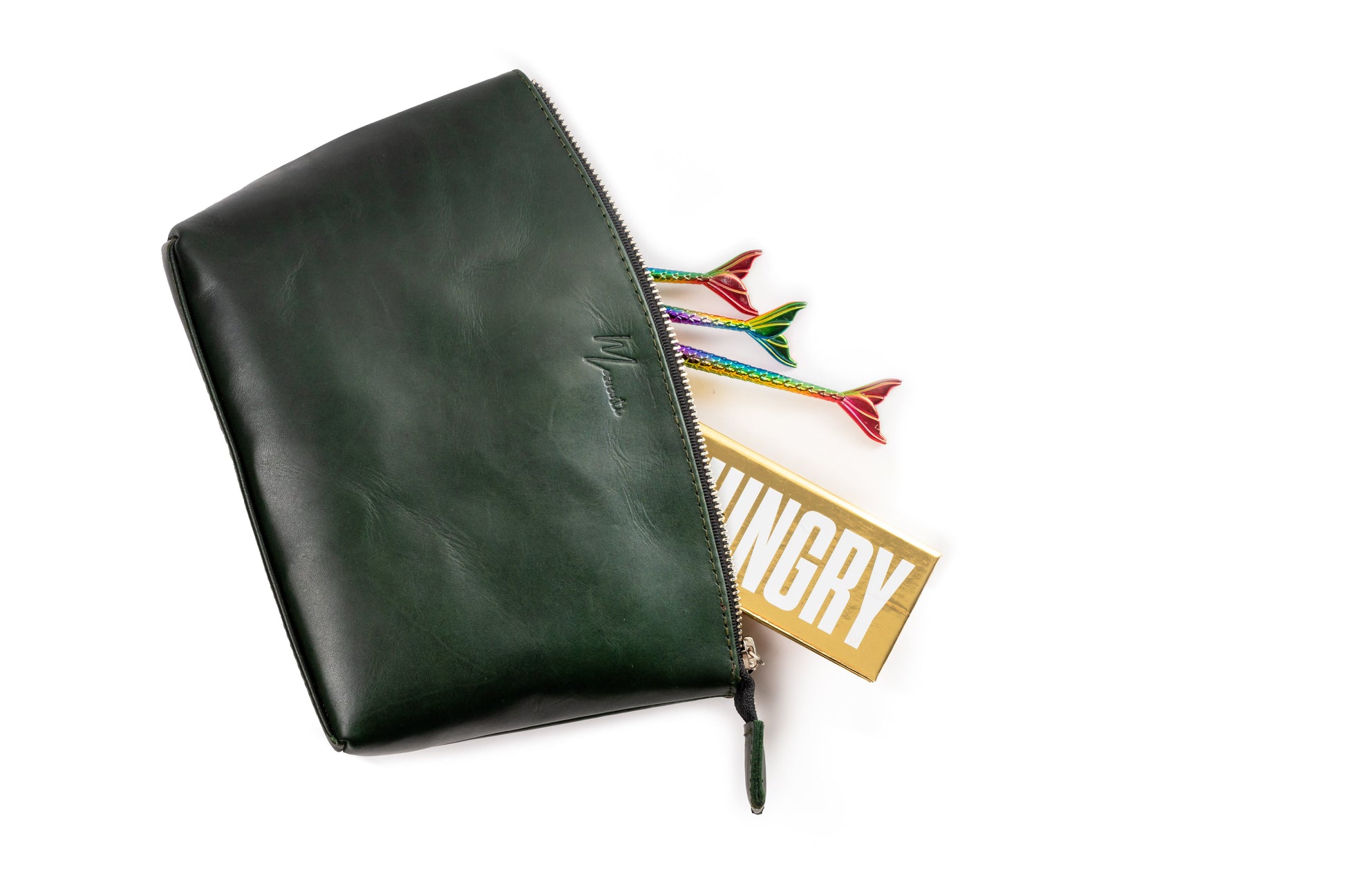 MOSVARTI Cosmetiquera 100% Piel Neceser Dama Para Accs. Berlin (Pull up Verde)