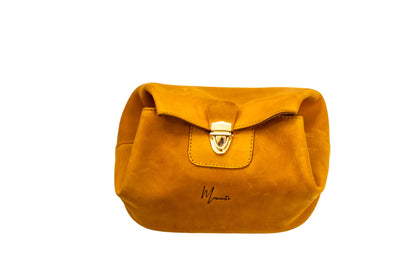 MOSVARTI Cosmetiquera 100% Piel Neceser Dama Para Accs. Mod Cosmopolitan (Pull Miel)