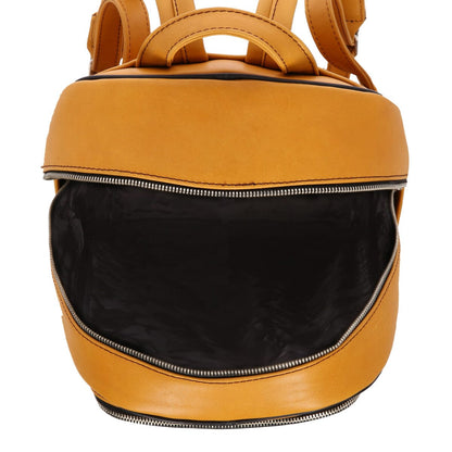 MOSVARTI Back pack Mod. Tokio Mochila clasica cuero Mostaza