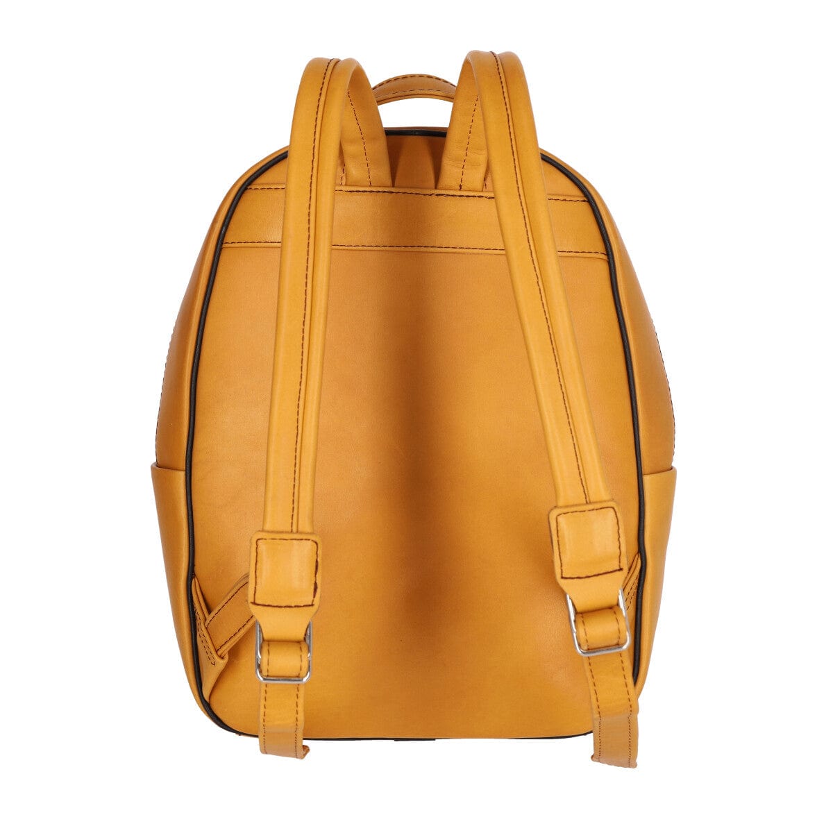 MOSVARTI Back pack Mod. Tokio Mochila clasica cuero Mostaza