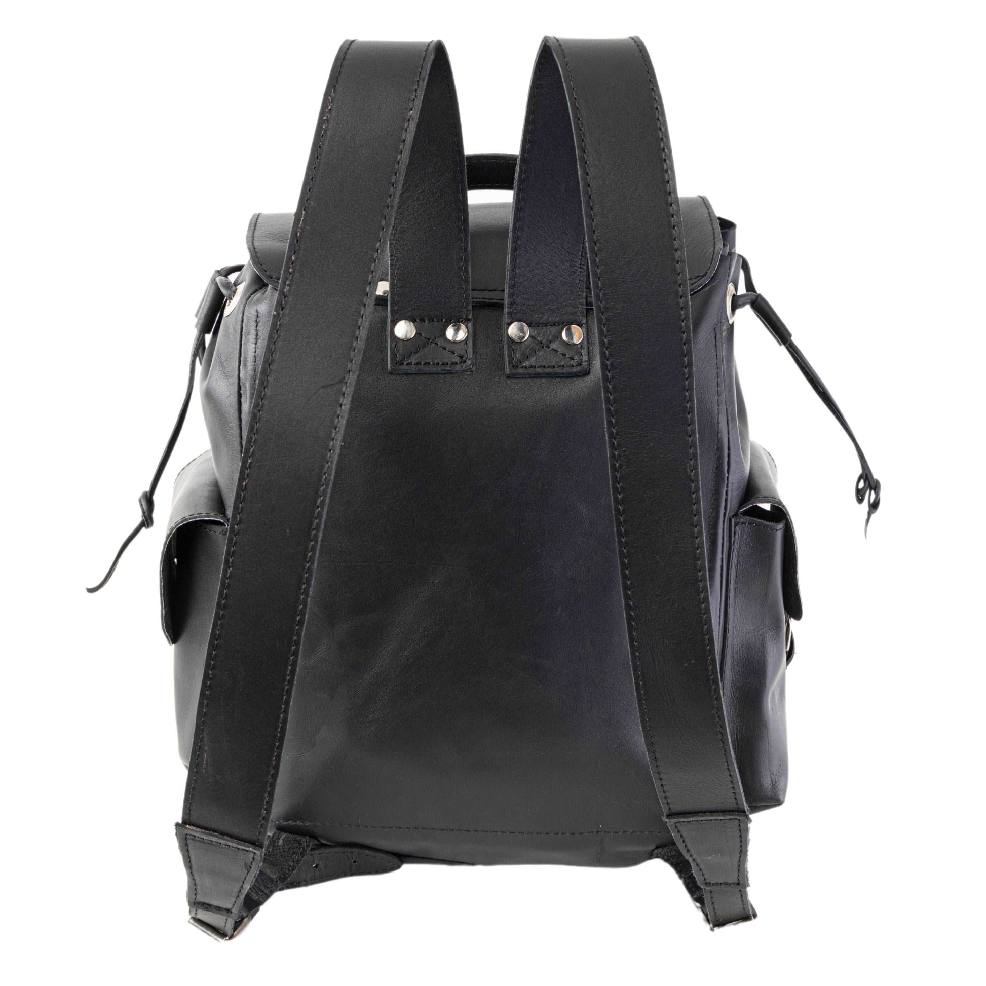 MOSVARTI Backpack Mod. Chicago Urban style cuero (pull up negro )