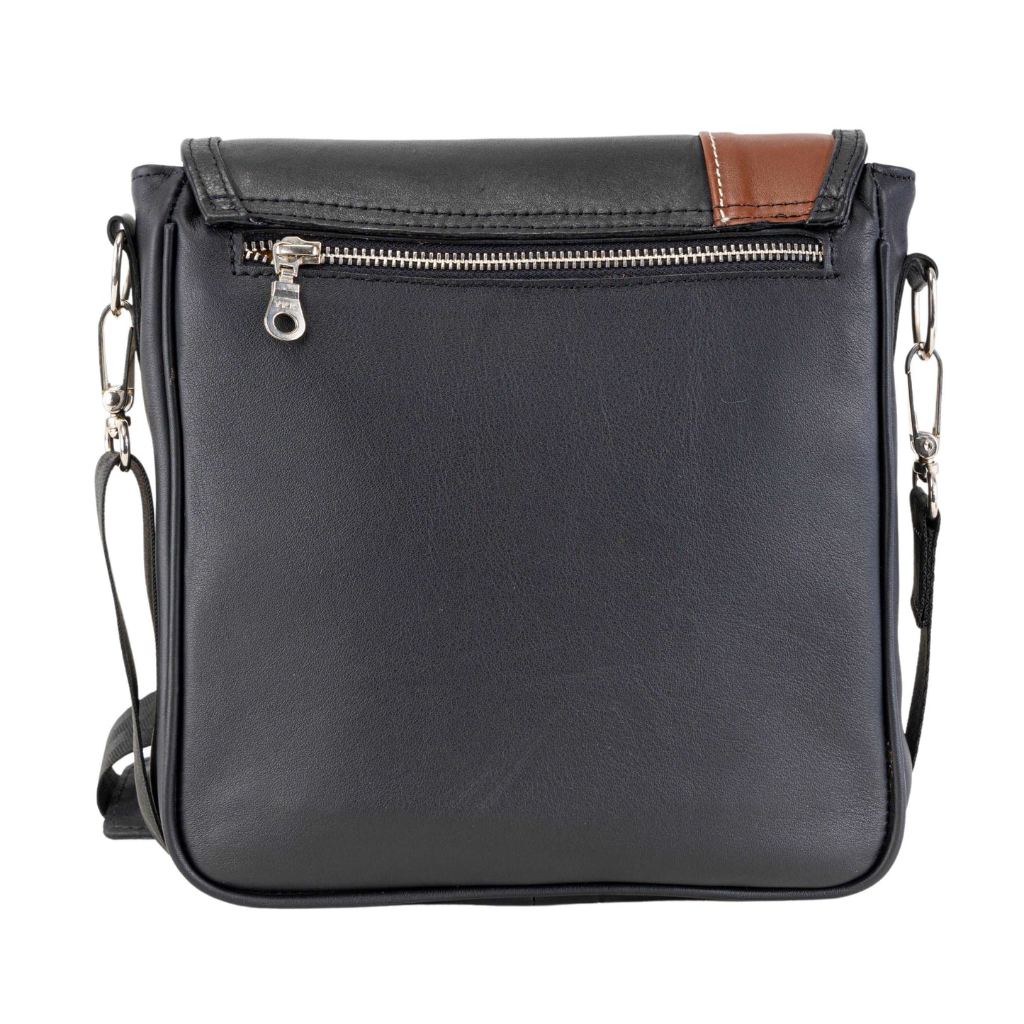 MOSVARTI Bandolera Caballero Mod. Búffalo / Cuero Negro/café