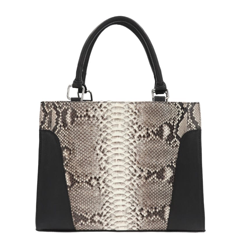 MOSVARTI Bolso Amazonas Damá Pitón Genuino (Natural)