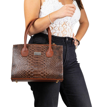 MOSVARTI Bolso Birkin Sensations (Piton Café Lustrado)