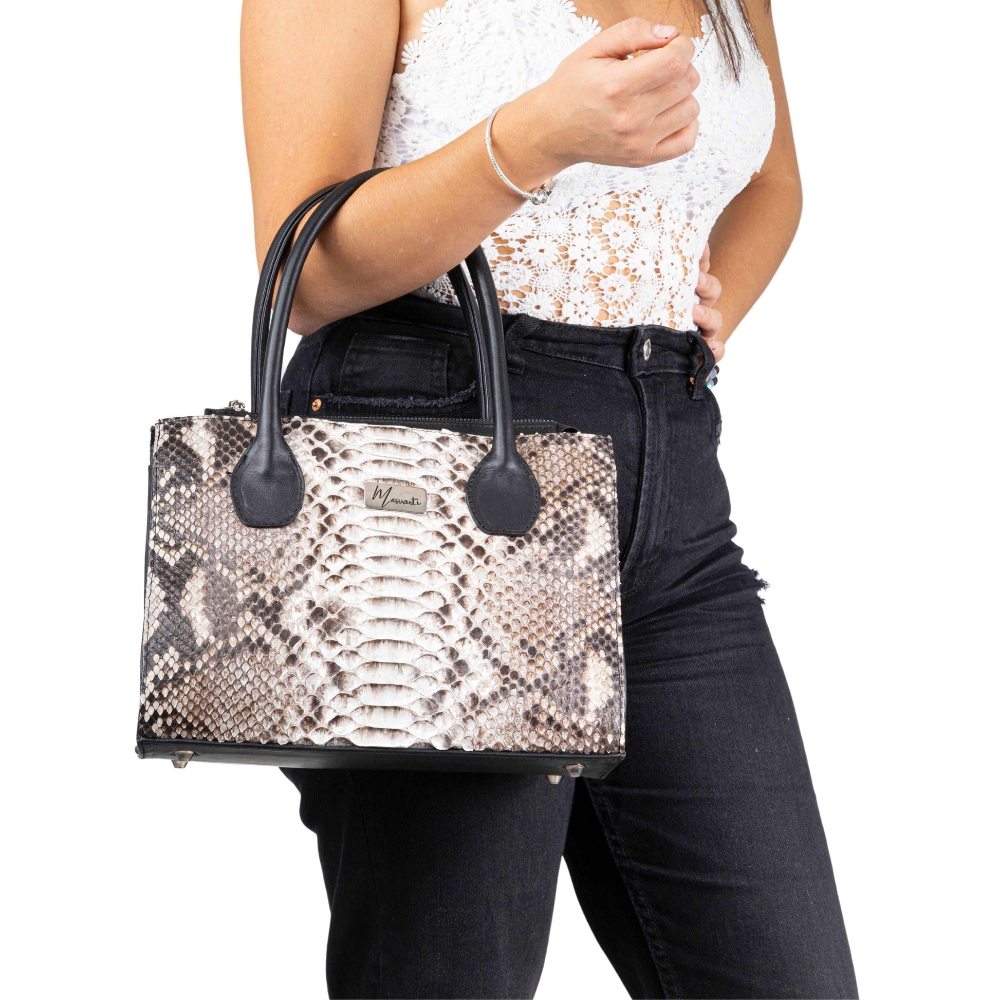 MOSVARTI Bolso Birkin Sensations (Pitón Natural)