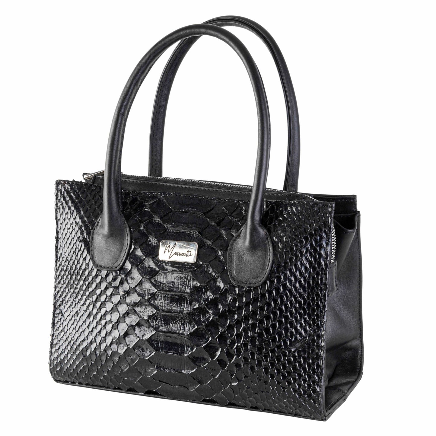 MOSVARTI Bolso Birkin Sensations (Piton Negro Lustrado)