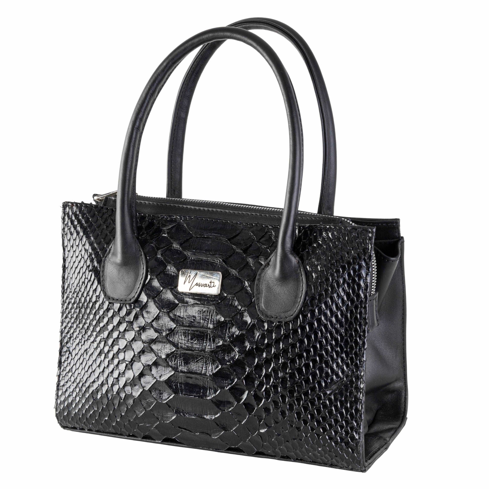 MOSVARTI Bolso Birkin Sensations (Piton Negro Lustrado)
