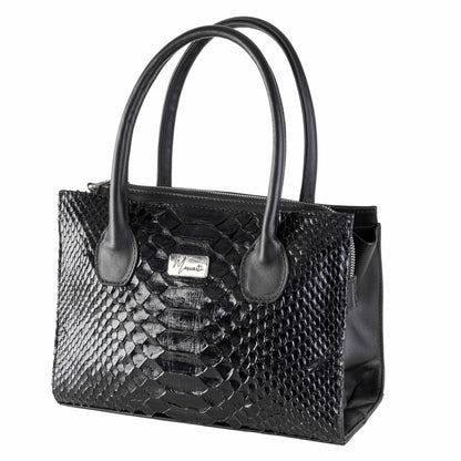 MOSVARTI Bolso Birkin Sensations (Piton Negro Lustrado)