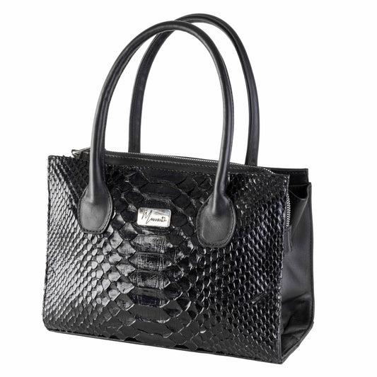 MOSVARTI Bolso Birkin Sensations (Piton Negro Lustrado)