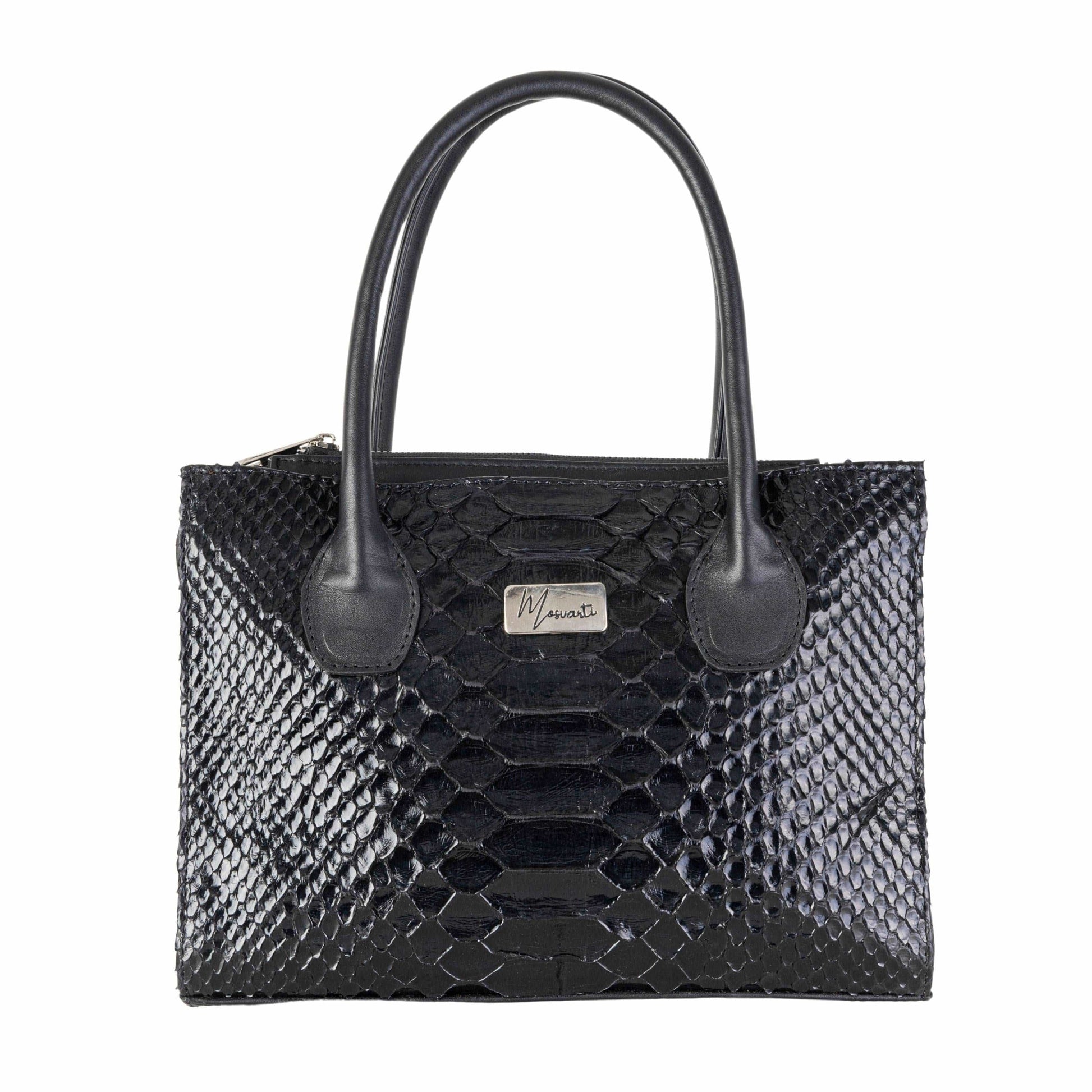 MOSVARTI Bolso Birkin Sensations (Piton Negro Lustrado)