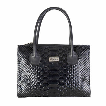 MOSVARTI Bolso Birkin Sensations (Piton Negro Lustrado)