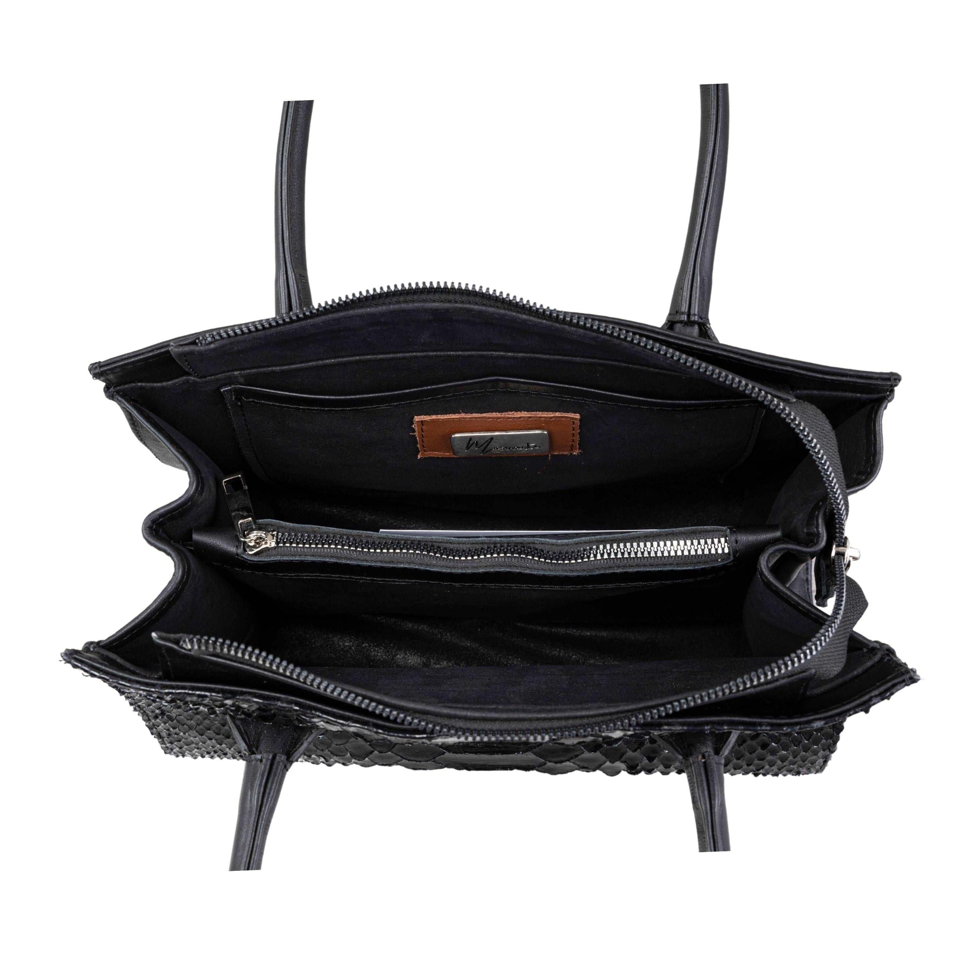 MOSVARTI Bolso Birkin Sensations (Piton Negro Lustrado)
