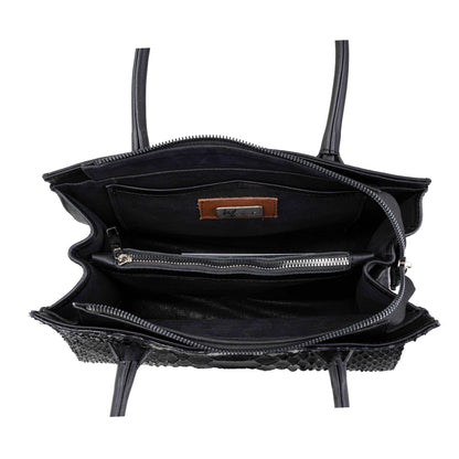 MOSVARTI Bolso Birkin Sensations (Piton Negro Lustrado)