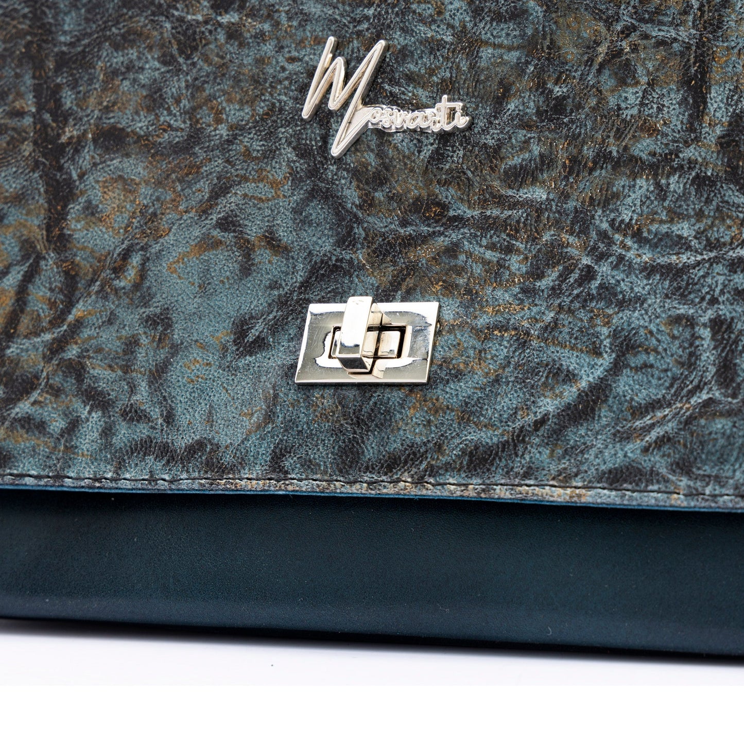 MOSVARTI Bolso Crossbody Piel (Krak Azul)