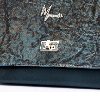 MOSVARTI Bolso Crossbody Piel (Krak Azul)