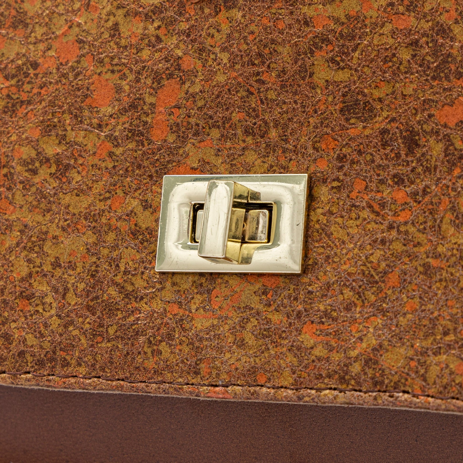 MOSVARTI Bolso Crossbody Piel (Krak Naranja)