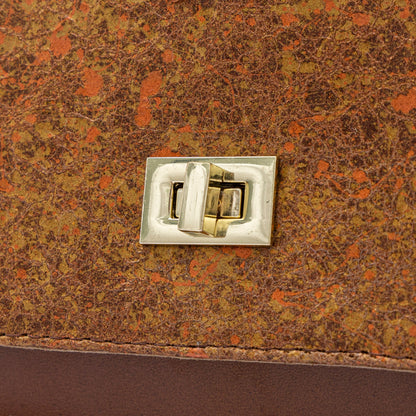 MOSVARTI Bolso Crossbody Piel (Krak Naranja)