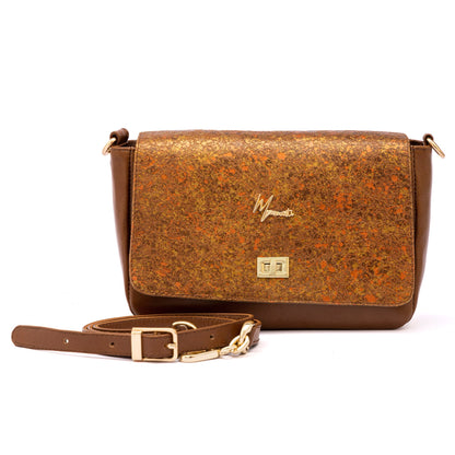 MOSVARTI Bolso Crossbody Piel (Krak Naranja)