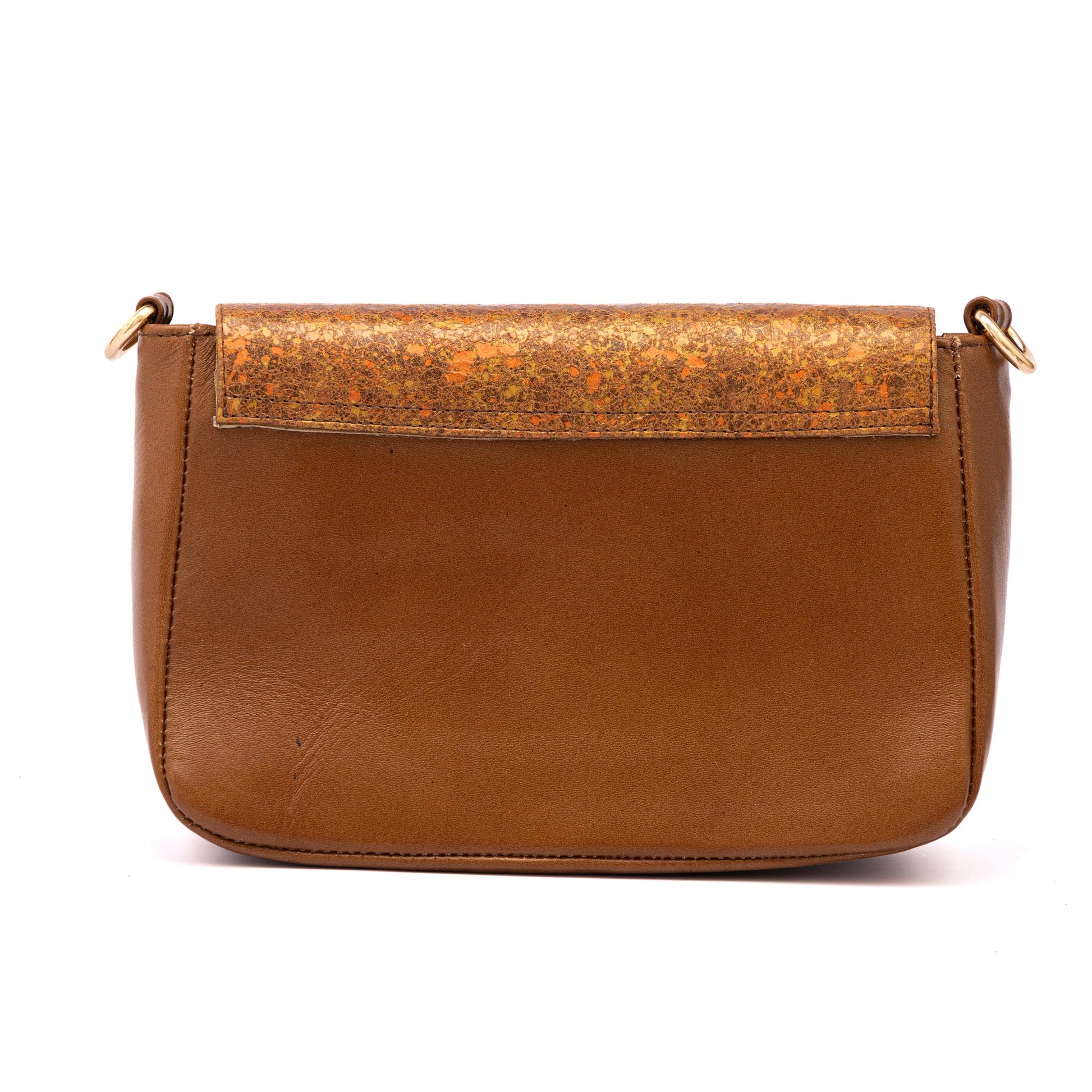 MOSVARTI Bolso Crossbody Piel (Krak Naranja)