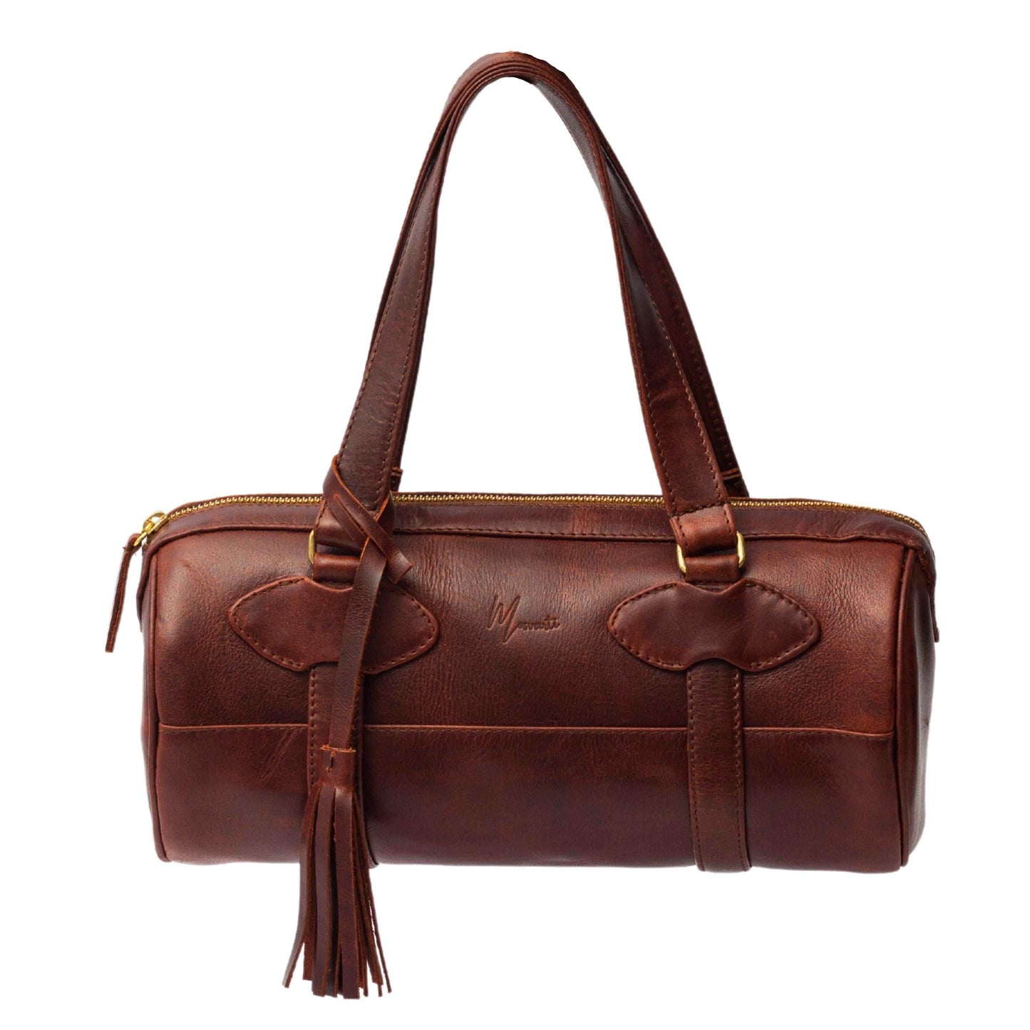 MOSVARTI Bolso Dama Cilindrico 100% Piel Mod duffle Praga  (Pull up Shedron)