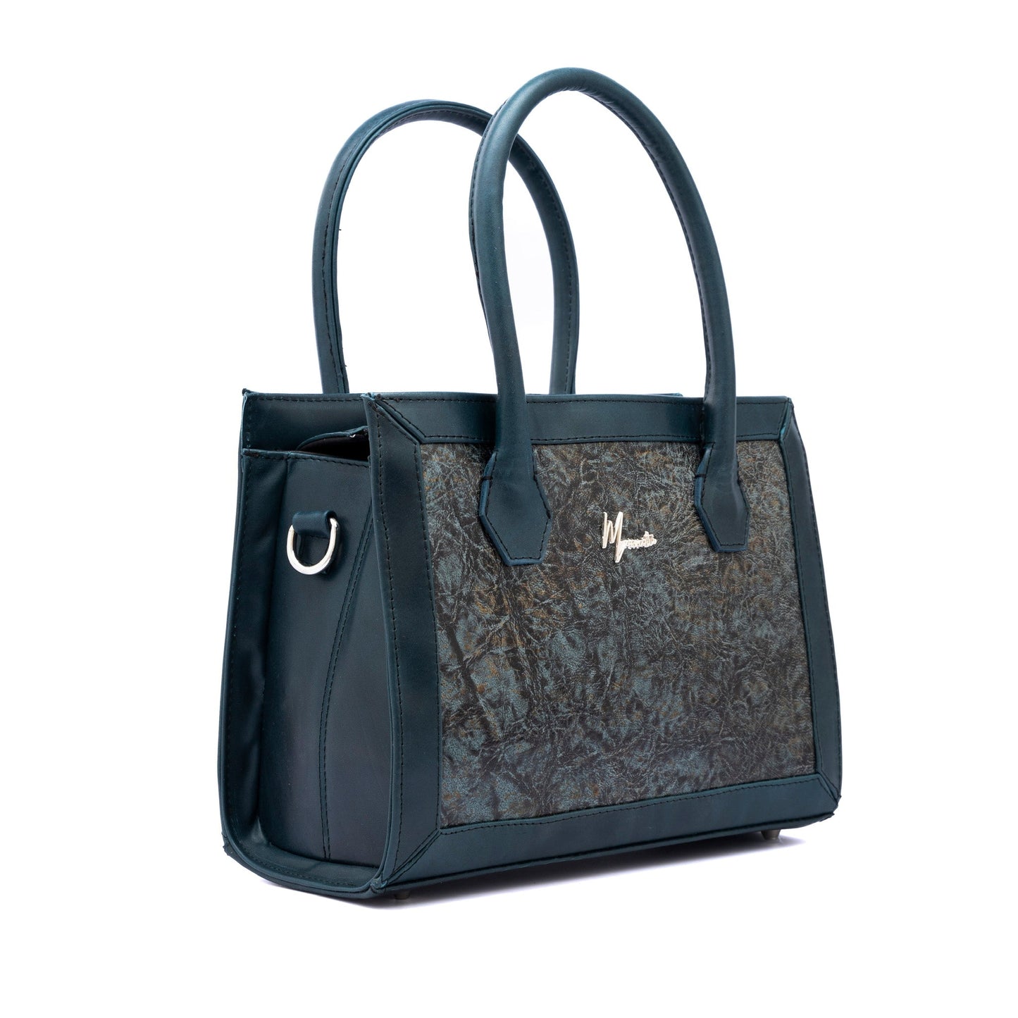 MOSVARTI Bolso Estilo Birkin Bovino krakelado Azul/ Pull Azul  Mod. Manhattan