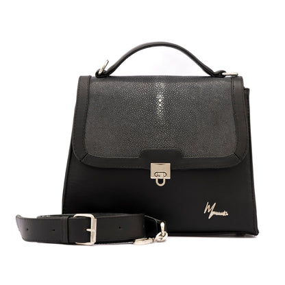 MOSVARTI Bolso Mod Brasil  con Correa  tapa Mnatarraya pulida gris