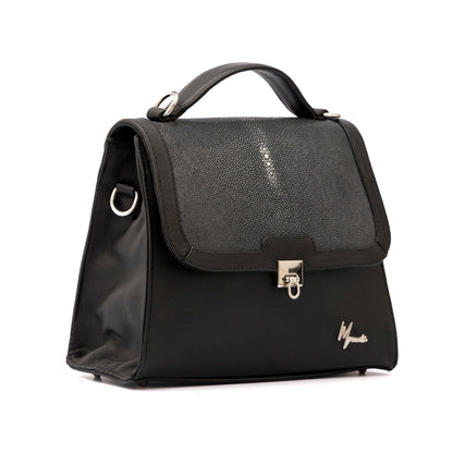 MOSVARTI Bolso Mod Brasil  con Correa  tapa Mnatarraya pulida gris