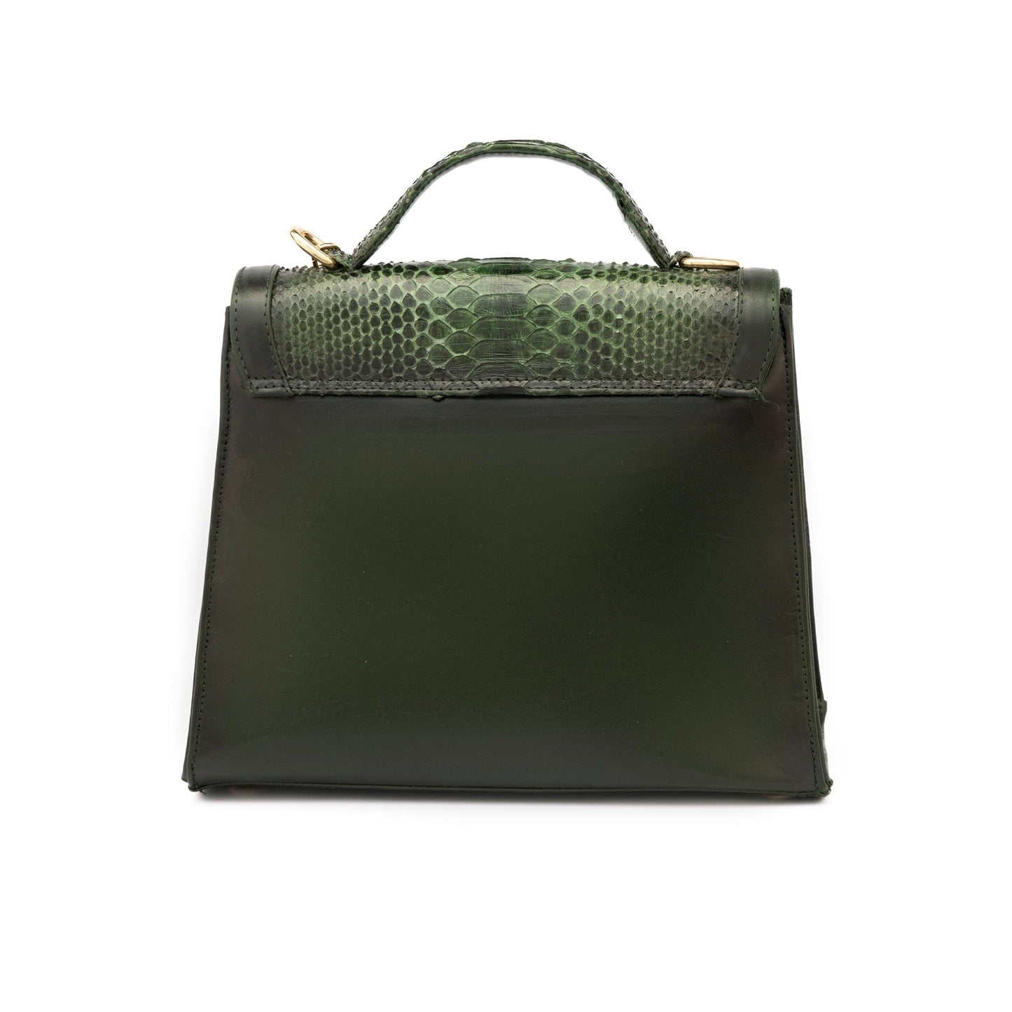 MOSVARTI Bolso Mod Brasil  estilo con Correa  🐍  tapa Verde Genuino