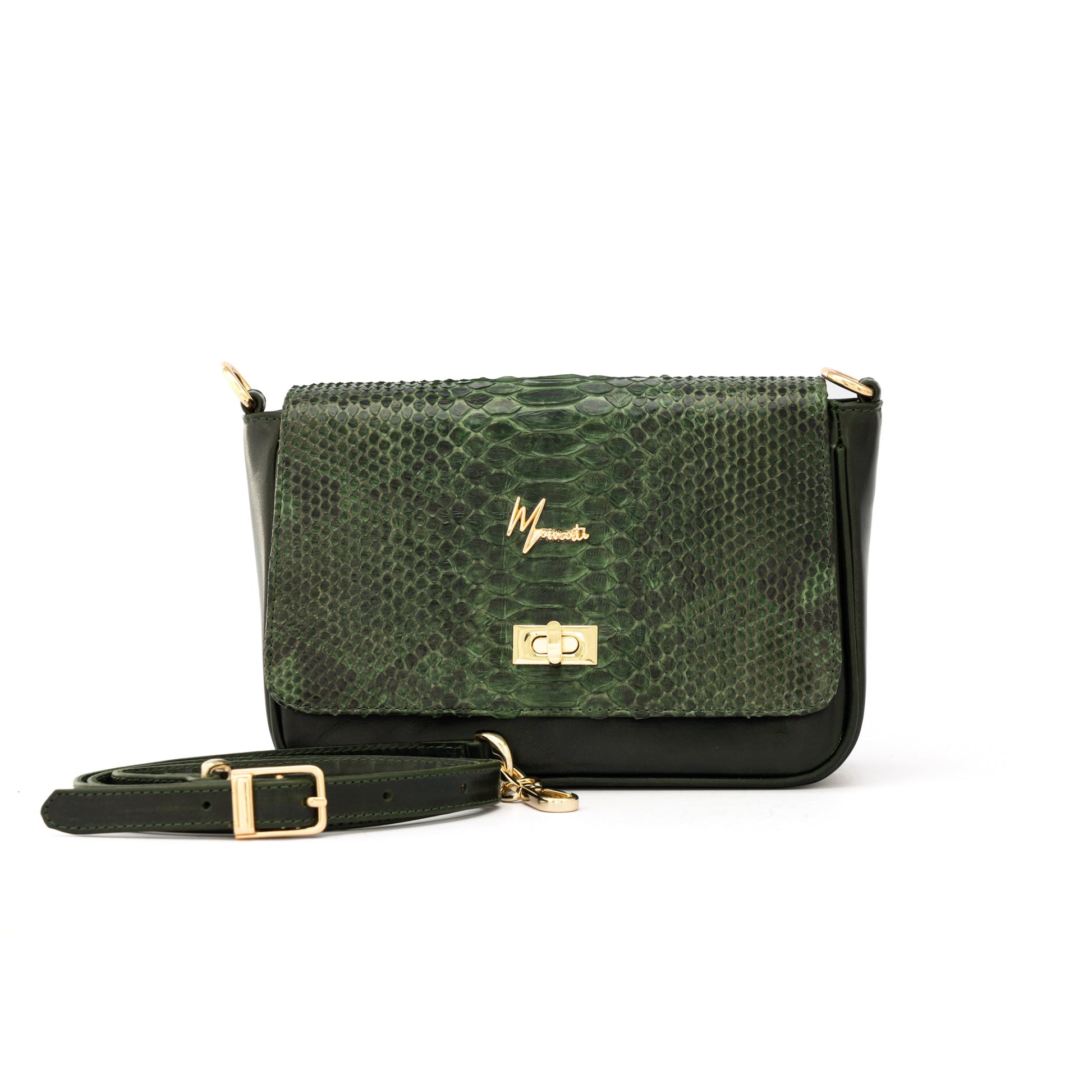 MOSVARTI Bolsos Bolso Crossbody   🐍 ( Pitón Verde)