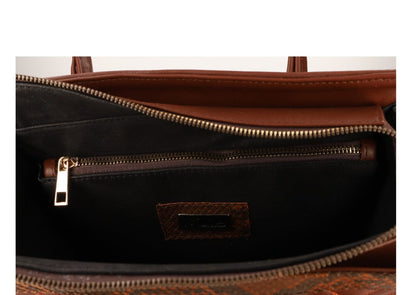 MOSVARTI Bolsos Bolso de mano para dama con Pilel Frente pelo res Genuino