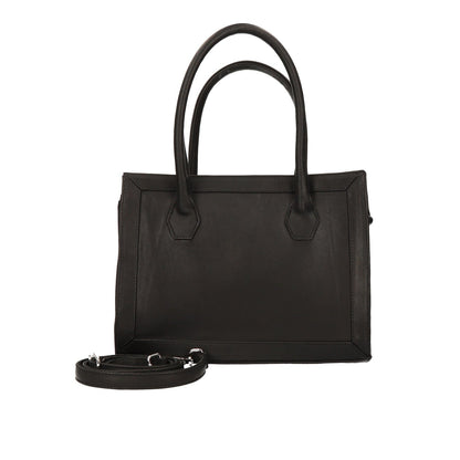 MOSVARTI Bolsos Bolso de mano para dama con Pilel Genuina de Pitón (Negro /piton natural)