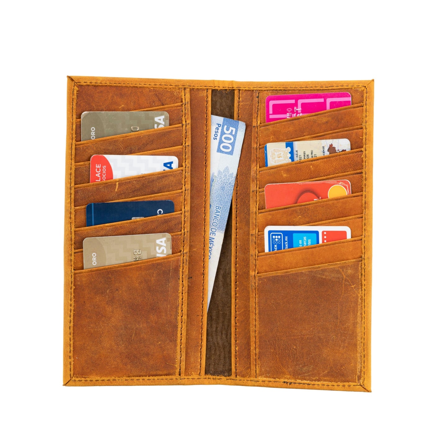 MOSVARTI Cartera Larga estilo Empresarial Mod. Monaco (crazy miel)