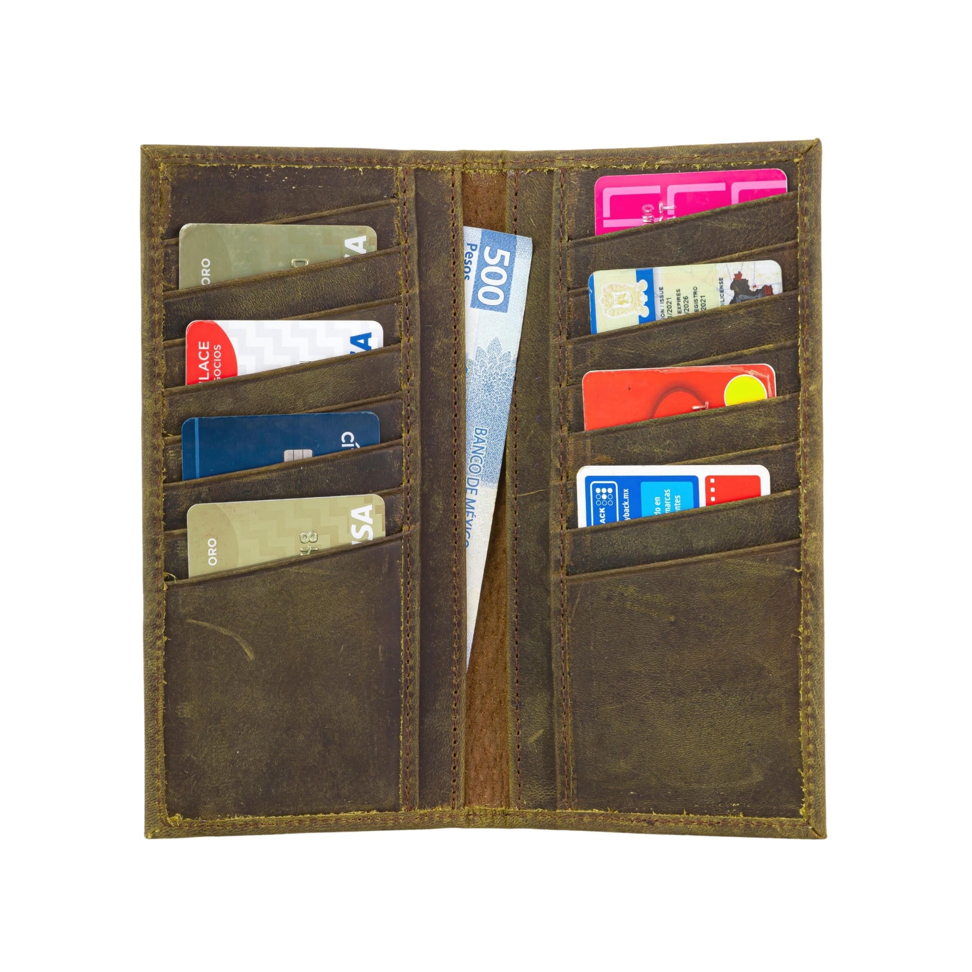 MOSVARTI Cartera Larga estilo Empresarial Mod. Monaco (crazy tang)