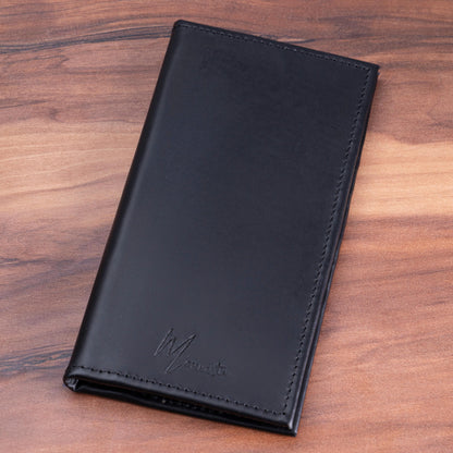 MOSVARTI Cartera Larga estilo Empresarial Mod. Monaco (Pull up negro)