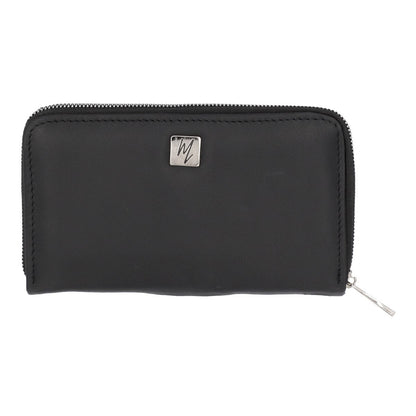 MOSVARTI Cartera para Dama en Piel Genuina de Pitón (Negro)
