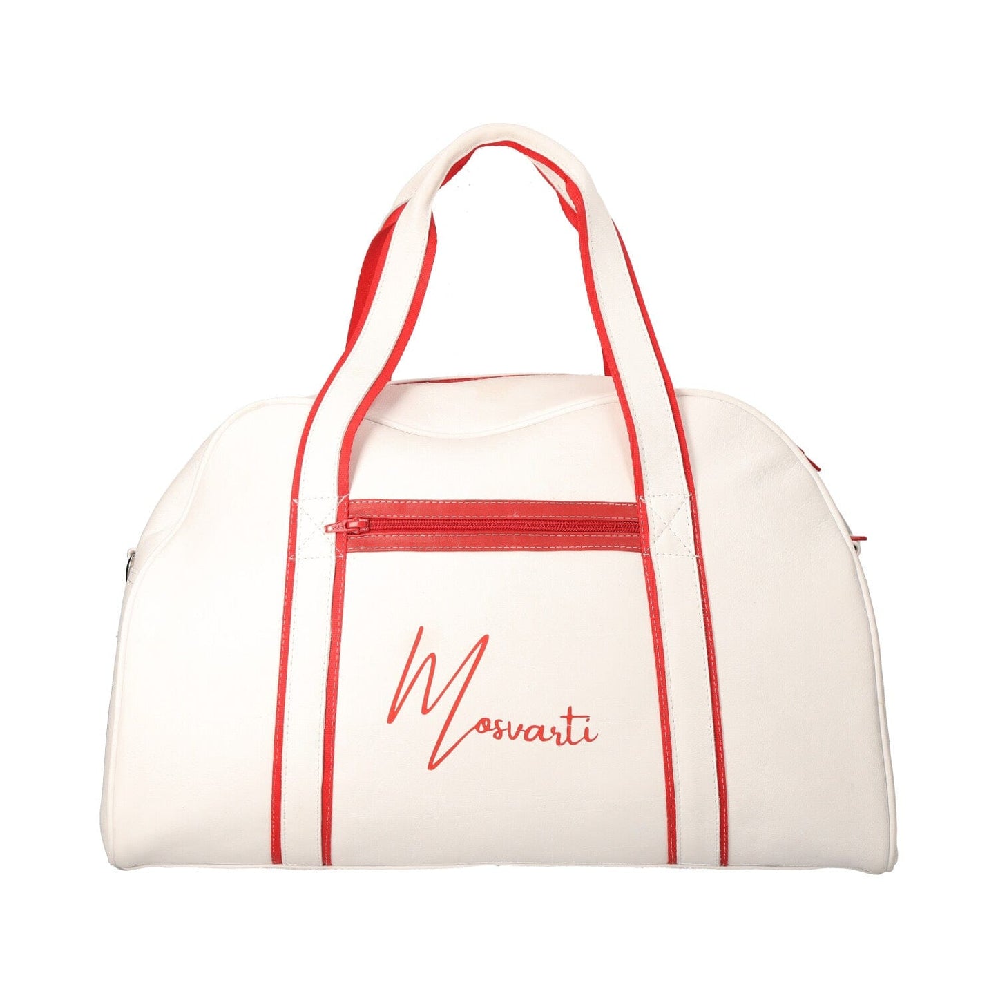 MOSVARTI Maleta Sport Club Gym colors 100% Cuero Vacuno ( Blanco)