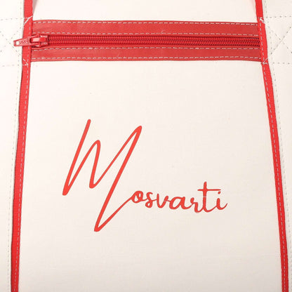 MOSVARTI Maleta Sport Club Gym colors 100% Cuero Vacuno ( Blanco)