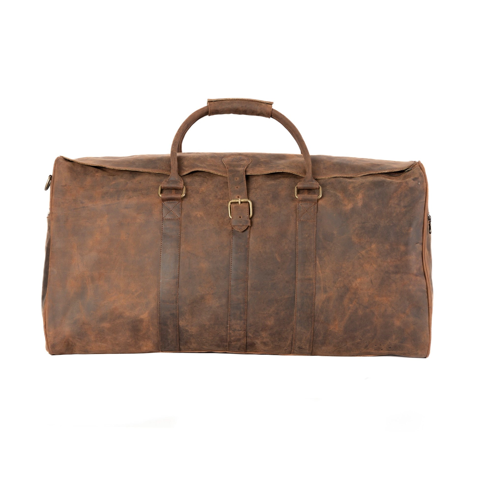 MOSVARTI Maletas Maleta mod Goliat Piel Genuina  con Gps (Crazy Café )