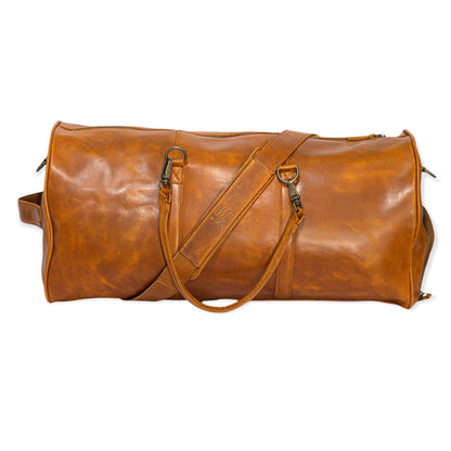 MOSVARTI Maletas Maleta Piel Genuina con Gps mod. New York Duffle (Crazy Miel)