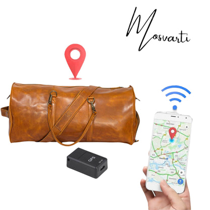 MOSVARTI Maletas Maleta Piel Genuina con Gps mod. New York Duffle (Crazy Miel)